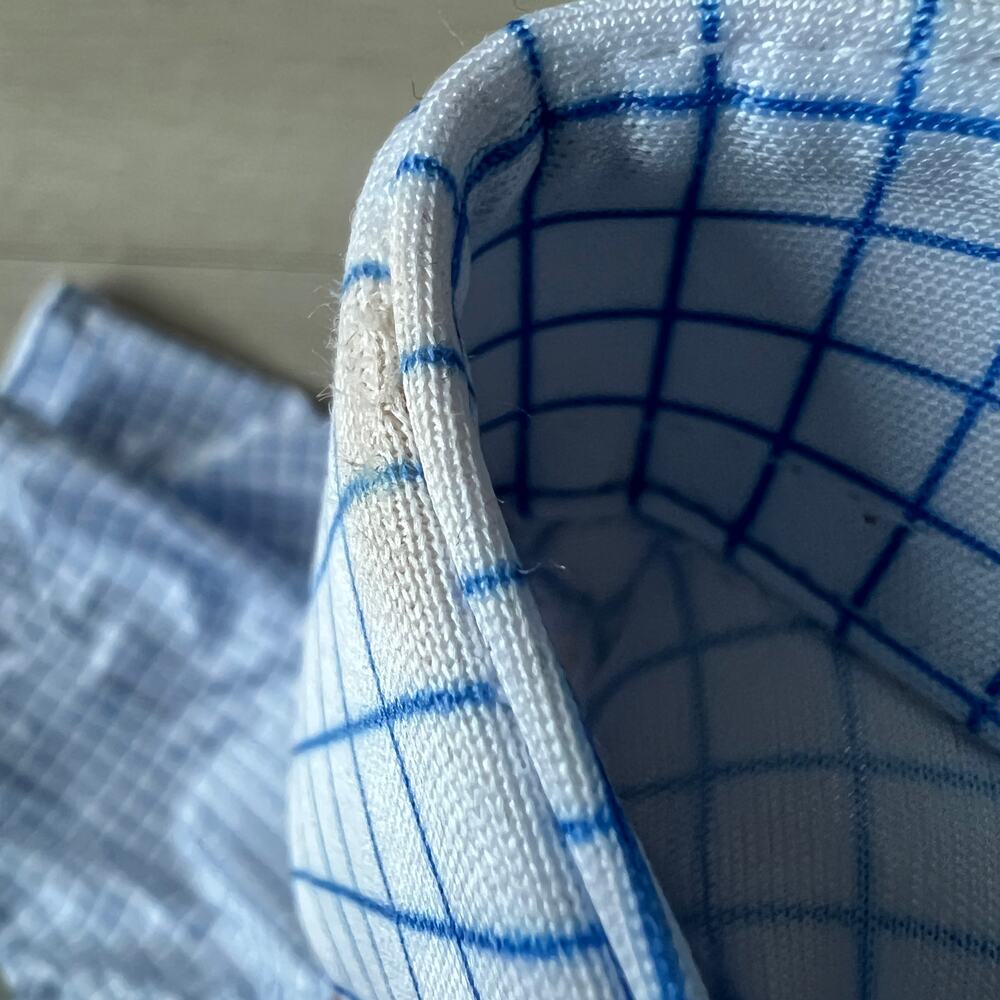 Collars & Co Flawed Mens XL Tall Blue White Square FLAWS Read - Picture 14 of 16